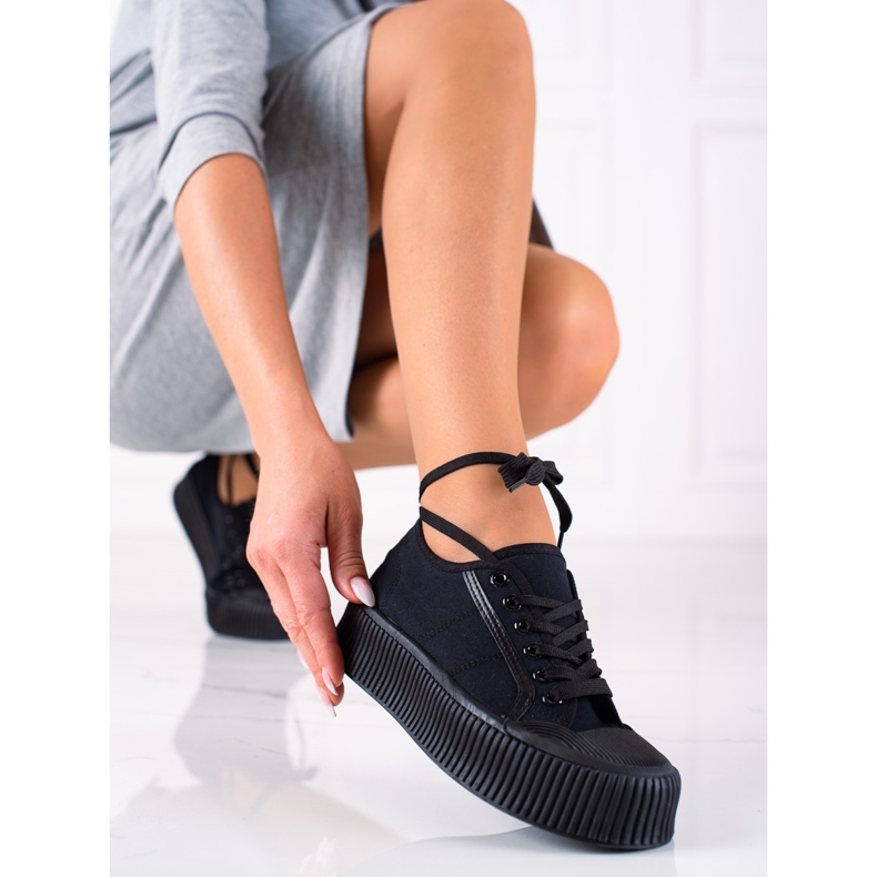 SHELOVET Scarpe Da Ginnastica Su Un'ampia Piattaforma nero 1