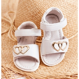 Sandali con velcro Catia bianchi per bambini bianco 2