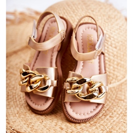 FR1 Sandali Per Bambini Con Velcro Layra Dorato ['d'oro'] d'oro 2