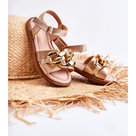 FR1 Sandali Per Bambini Con Velcro Layra Dorato ['d'oro'] d'oro 1