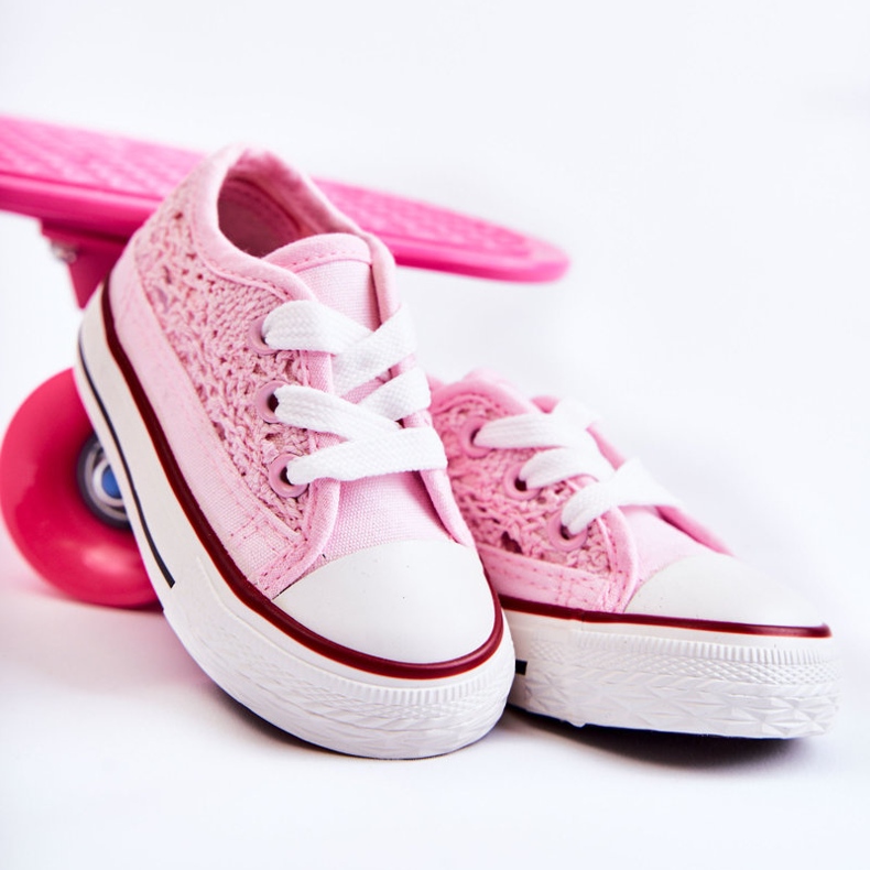 Sneakers Bambini Con Laccio Roly-Poly Bianco rosa 1