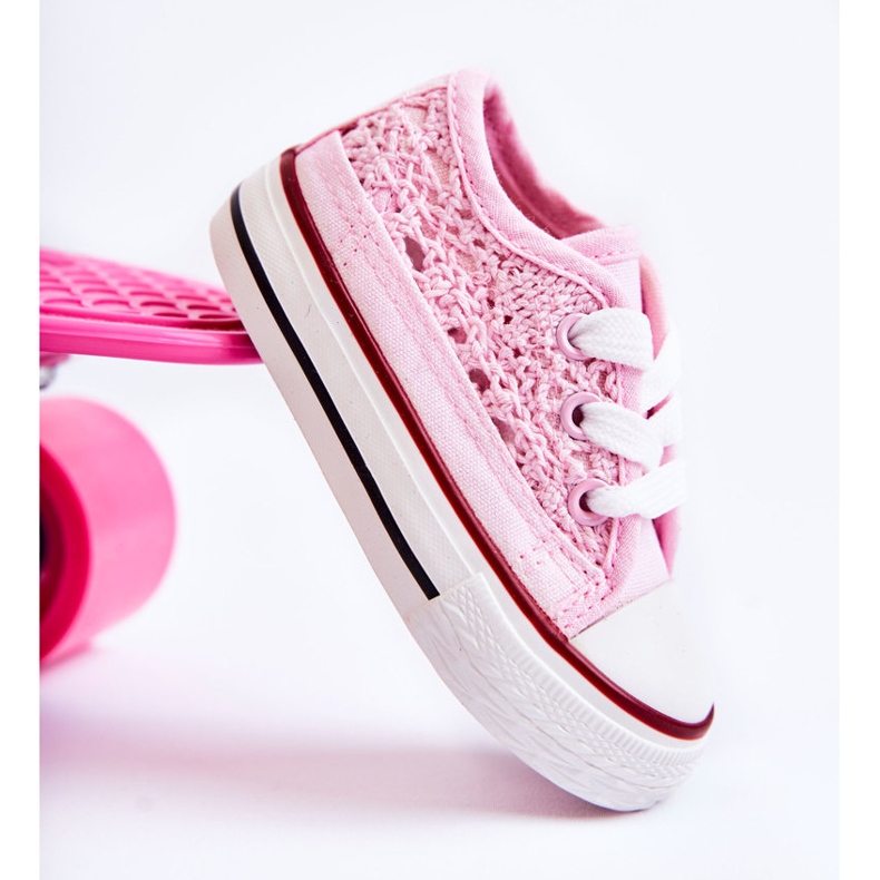 Sneakers Bambini Con Laccio Roly-Poly Bianco rosa 2