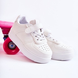 Scarpe Sportive Per Bambini Con Velcro Elike Bianche bianco 1