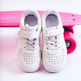 Scarpe Sportive Per Bambini Con Velcro Elike Bianche bianco 2