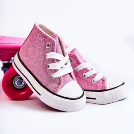 Sneakers alte Catrina rosa da bambino 1