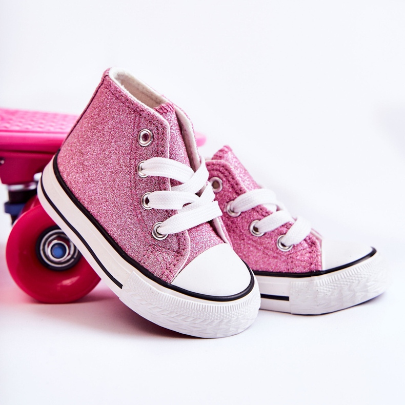 Sneakers alte Catrina rosa da bambino 1