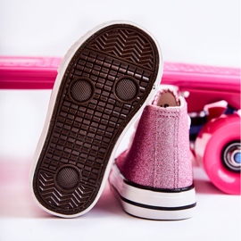 Sneakers alte Catrina rosa da bambino 2