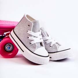 Sneakers Bambino Alta Catrina Argento d'argento d'argento 1