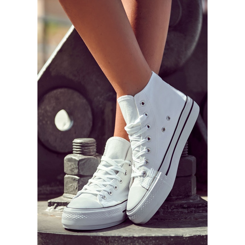 FS3 Sneakers Classiche Alte, Bianco Volterro 2