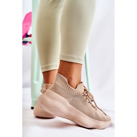 Scarpe sportive da donna Dalmiro beige Slip On 2