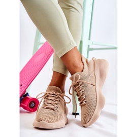 Scarpe sportive da donna Dalmiro beige Slip On 1