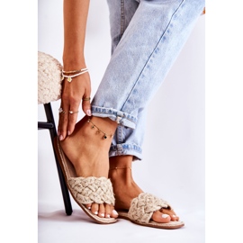 PS1 Pantofole intrecciate beige da donna Maraya 1