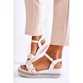 PS1 Sandali con zeppa da donna bianchi Chaves bianco 1