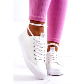 PS1 Sneakers da donna in pelle bianche Mikayla bianco 1