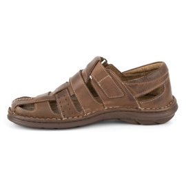 Olivier Sandali maschili 467 marrone scuro 1
