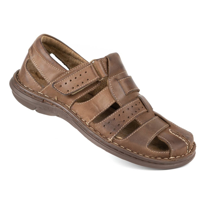 Olivier Sandali maschili 467 marrone scuro 2