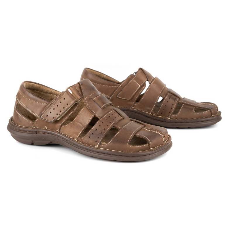 Olivier Sandali maschili 467 marrone scuro 3
