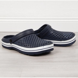 Novità M EVE301B Ciabatte in schiuma traforate blu navy 1