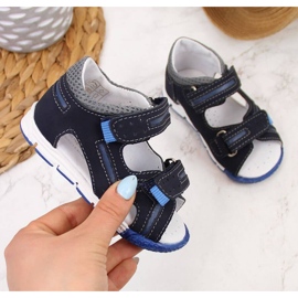 Sandali con velcro Kornecki KOR6696A blu navy 1