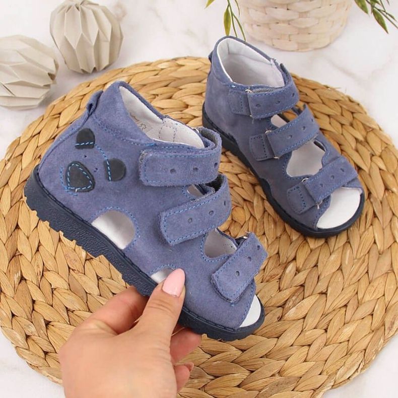 Kornecki KORORT16 Sandali in pelle blu scuro 1