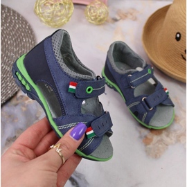 Sandali con velcro Kornecki Jr KOR6313 blu navy 1