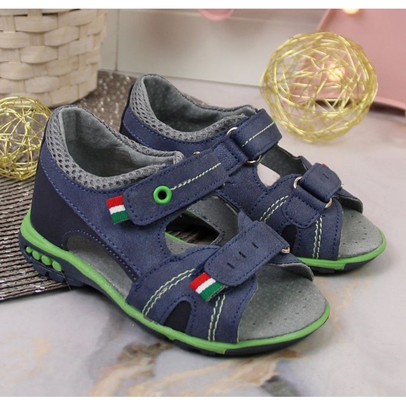Sandali con velcro Kornecki Jr KOR6313 blu navy 2