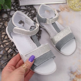 Sandali con velcro Kornecki Jr KOR6323 argento ['argento'] 1