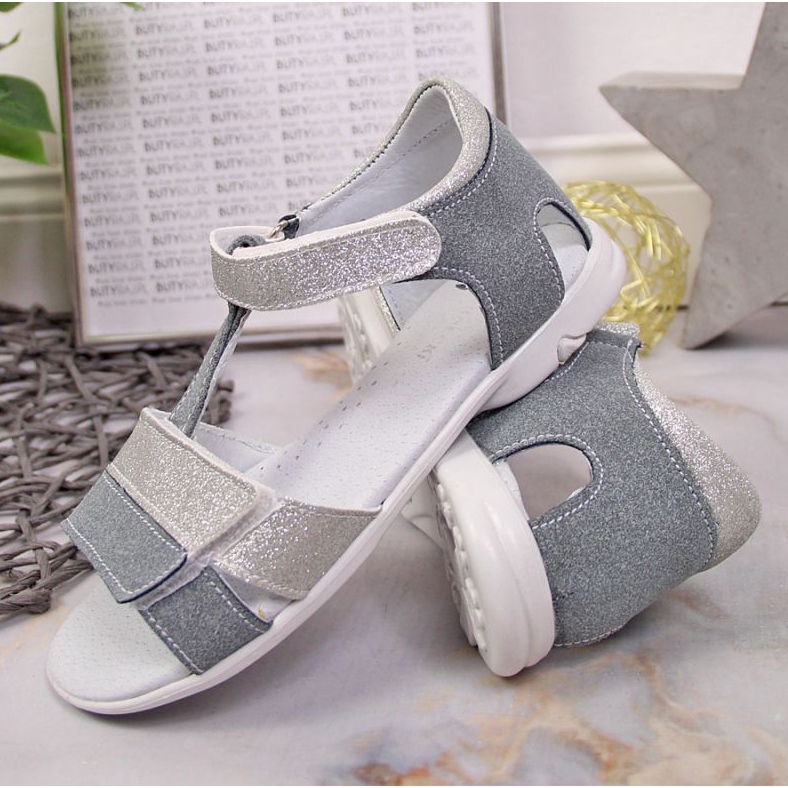 Sandali con velcro Kornecki Jr KOR6323 argento ['argento'] 2