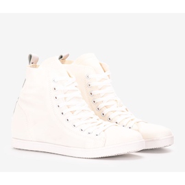 Sneaker Karita color crema alla caviglia bianca écru 1