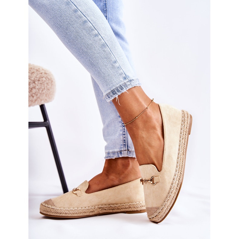 S.Barski Espadrillas da donna classiche slip-on beige Oresa 1
