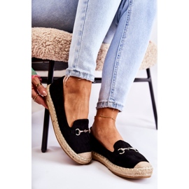 S.Barski Espadrillas da donna classiche nere Oresa Slip-On nero 2