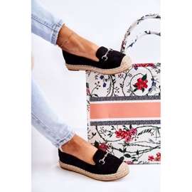 S.Barski Espadrillas da donna classiche nere Oresa Slip-On nero 1