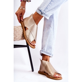 S.Barski Sandali in pelle da donna Gold Catalise d'oro 1