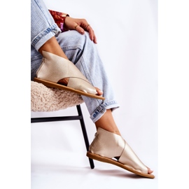 S.Barski Sandali in pelle da donna Gold Catalise d'oro 2