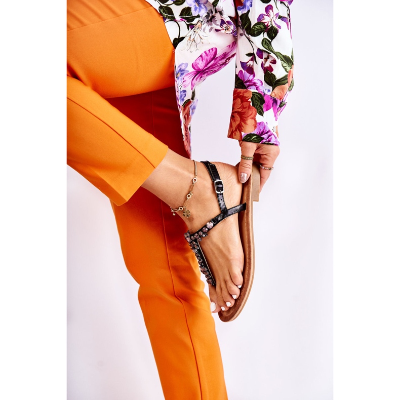 S.Barski Sandali da donna per l'estate Black Margery nero 2