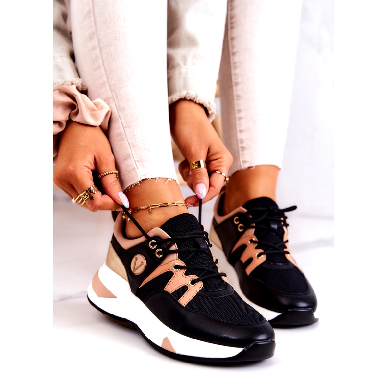 Vinceza Scarpe Sportive da Donna Sneakers Nere nero 1