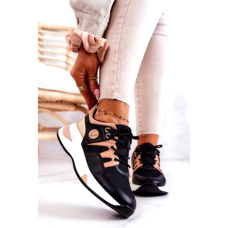 Vinceza Scarpe Sportive da Donna Sneakers Nere nero 2