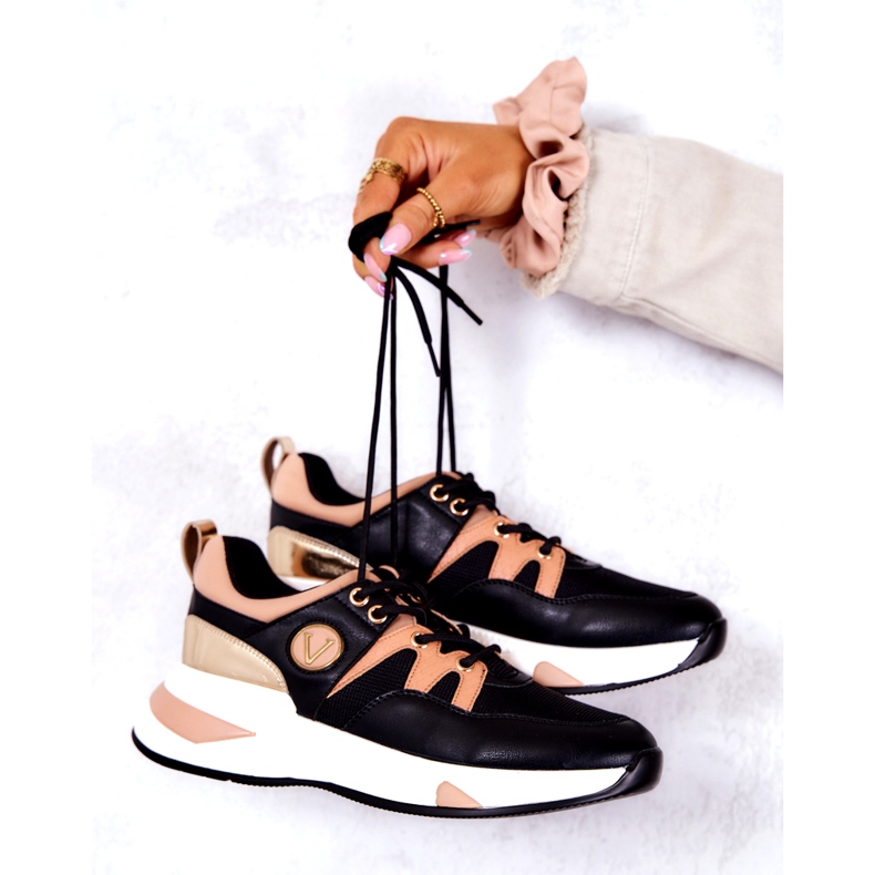 Vinceza Scarpe Sportive da Donna Sneakers Nere nero 4