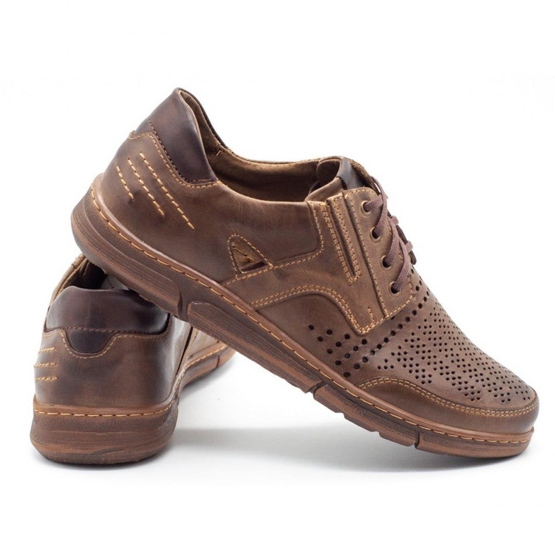 Polbut Scarpe casual J55 da uomo per l'estate, marrone 3