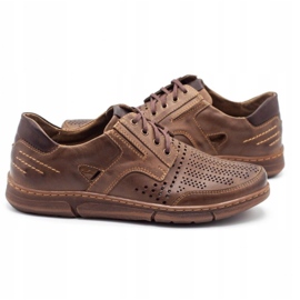 Polbut Scarpe casual J55 da uomo per l'estate, marrone 4