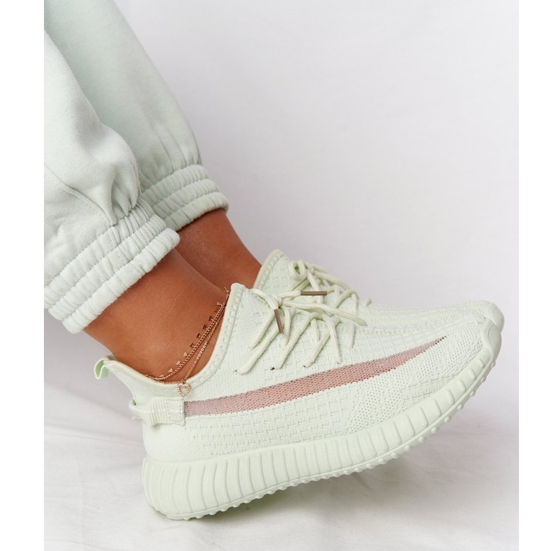 Scarpe sportive con sneaker verde chiaro femminile 1