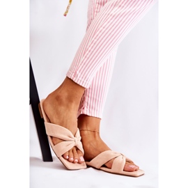 Ciabatte da donna in velluto rosa chiaro Vanilla Sky 1