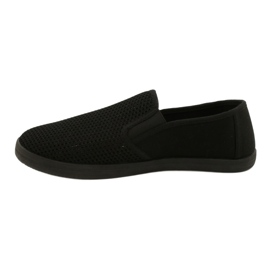 Scarpe slip-on traforate da uomo Atletico WY18922 nero 1