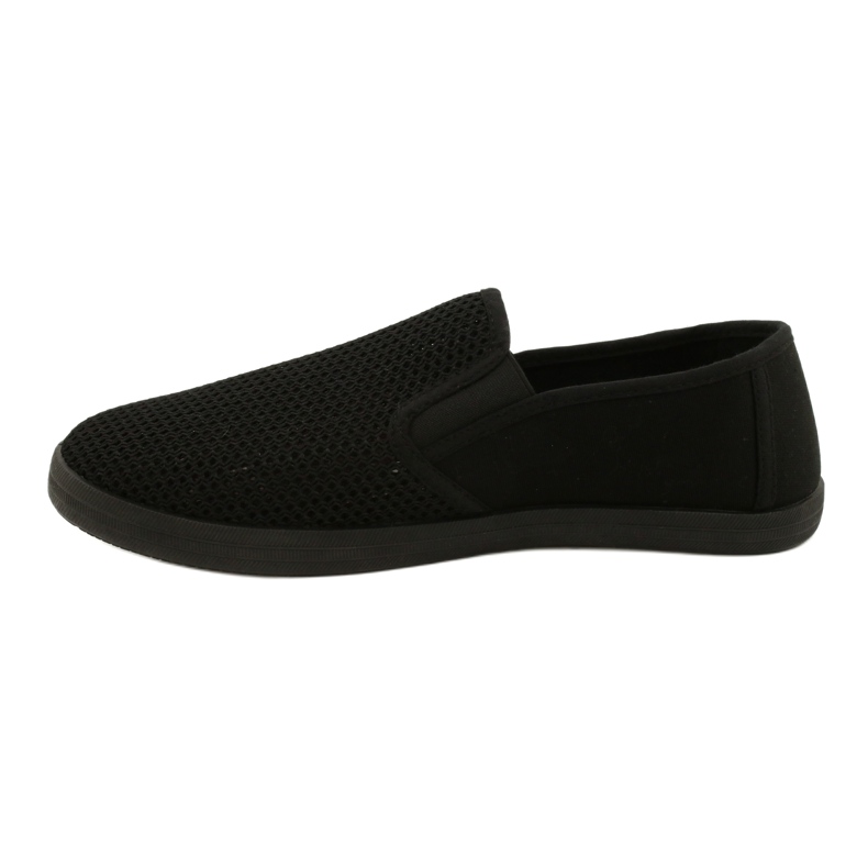 Scarpe slip-on traforate da uomo Atletico WY18922 nero 1