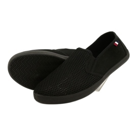 Scarpe slip-on traforate da uomo Atletico WY18922 nero 4