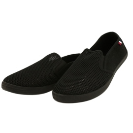 Scarpe slip-on traforate da uomo Atletico WY18922 nero 2
