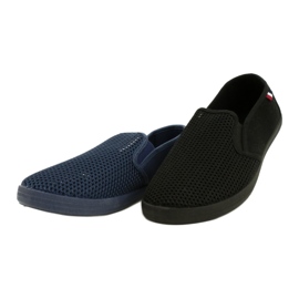Scarpe slip-on traforate da uomo Atletico WY18922 nero 6