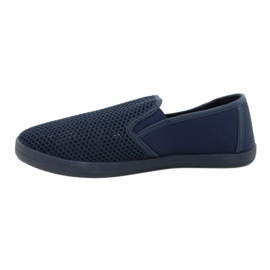 Scarpe slip-on traforate da uomo Atletico WY18922 blu 1