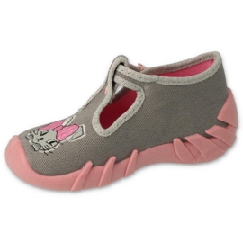 Scarpe per bambini Befado 110P453 rosa grigio 1