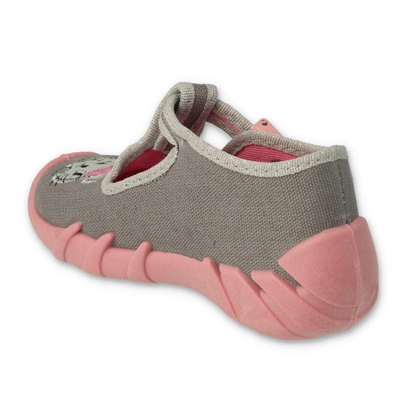 Scarpe per bambini Befado 110P453 rosa grigio 2